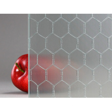 Tempered laminated fluted glass panel partition for hotel shower room wire mesh laminated glass